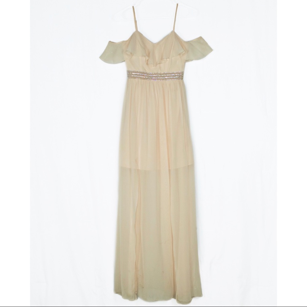 Blush Short/ Long Sheer Dress